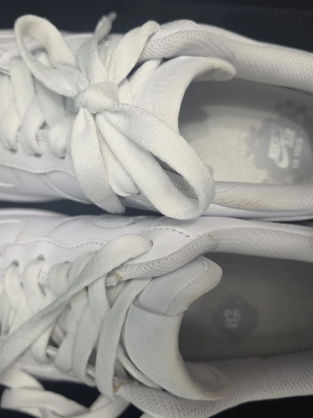 Nike Air Force 1 Low All-White Sneakers - Picture 6 of 8